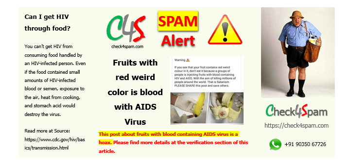 Fruits AIDS virus hoax