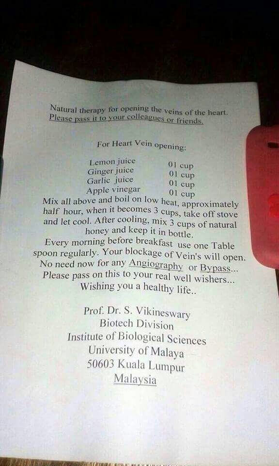 natural therapy opening heart veins dr vikineswary hoax