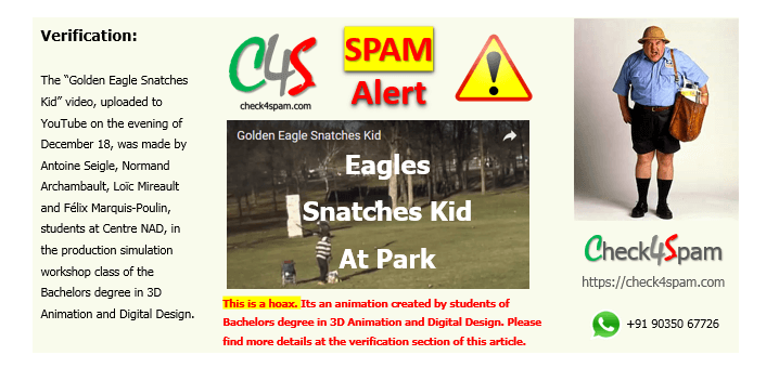 eagle snatches kid hoax