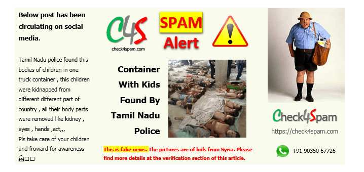 container with kids found tamil nadu police