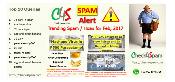 Trending spam / hoax Feb 2017