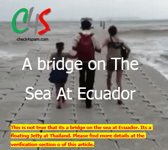 Sea bridge Ecuador hoax