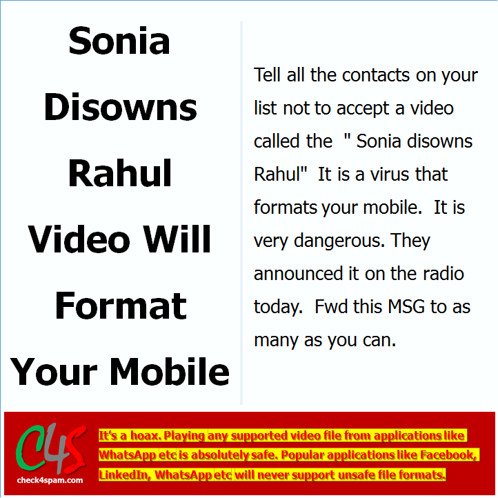 Sonia Disowns Rahul Video hoax