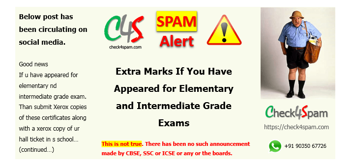 extra marks spam