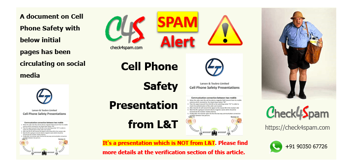 larsen toubro cell phone safety presentation spam