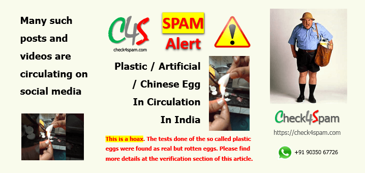 plastic chinese artificial egg circulation India spam