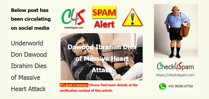 Dawood Ibrahim dies spam