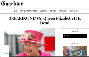 Queen Elizabeth II dead spam