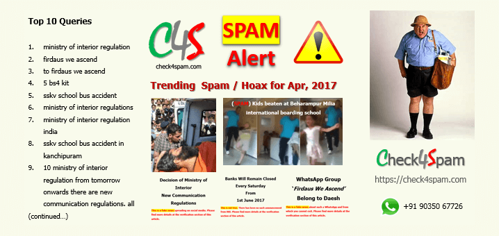Trending SPAMs April 2017