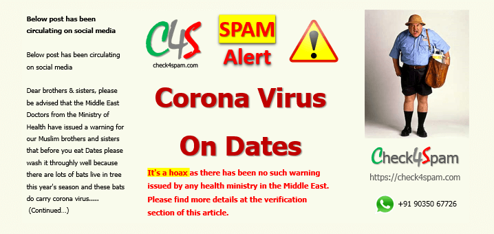 Corona virus Dates Spam