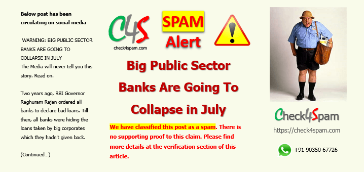 Big Public Sector Banks Collapse July - SPAM