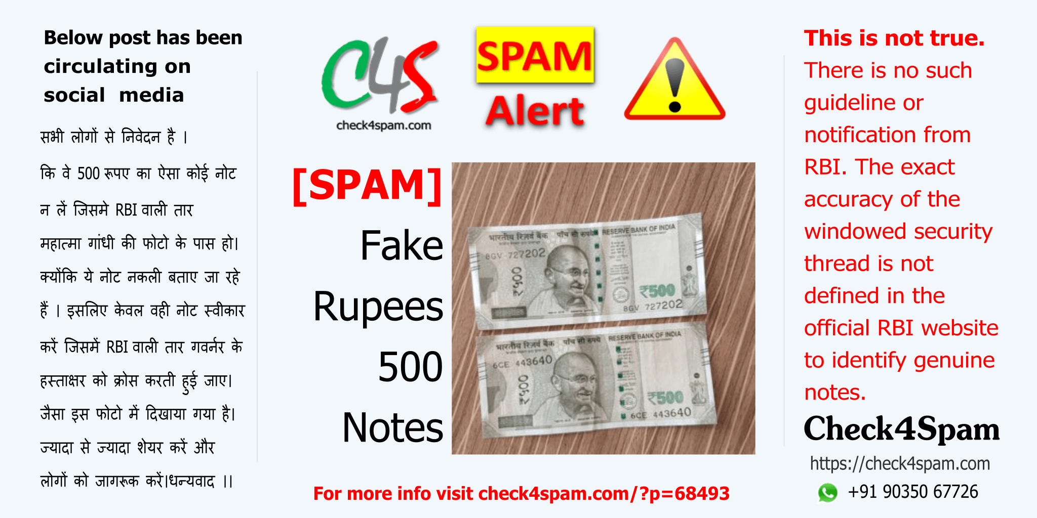 Fake Rupees 500 Notes - SPAM