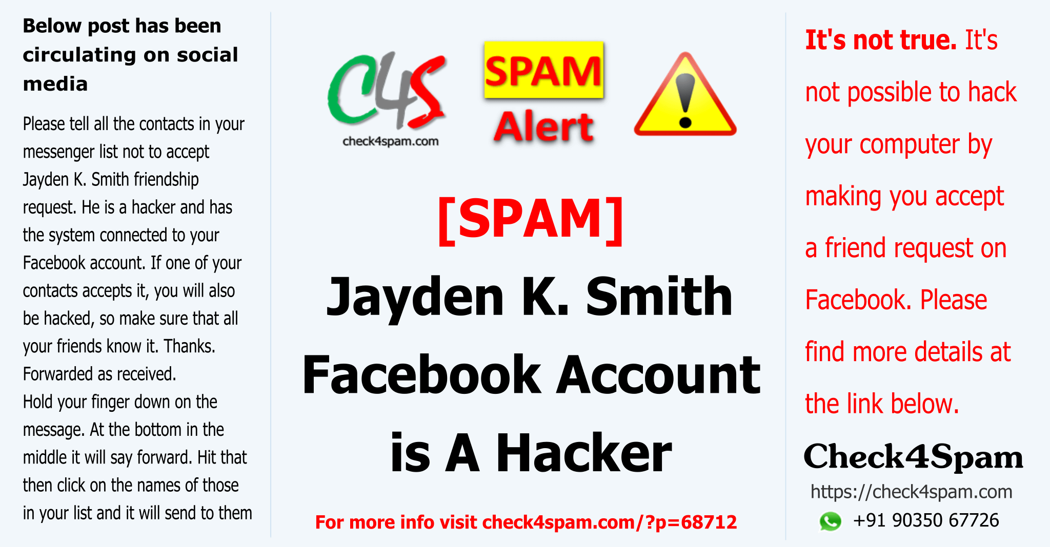 Jayden K Smith is a Facebook Hacker - SPAM