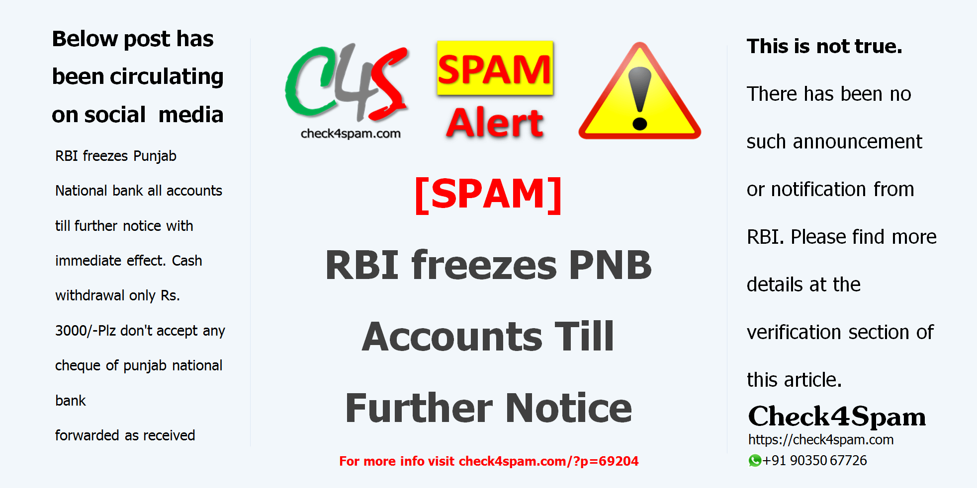 rbi freezes pnb accounts spam