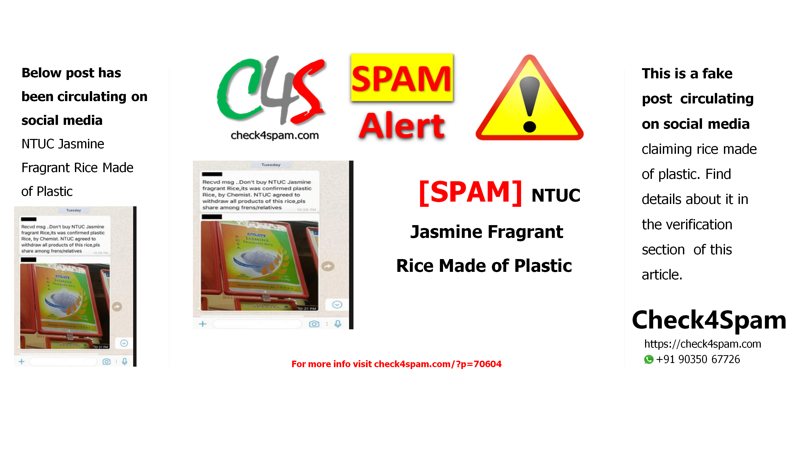 NTUC Jasmine Fragrant Rice Made Of Plastic