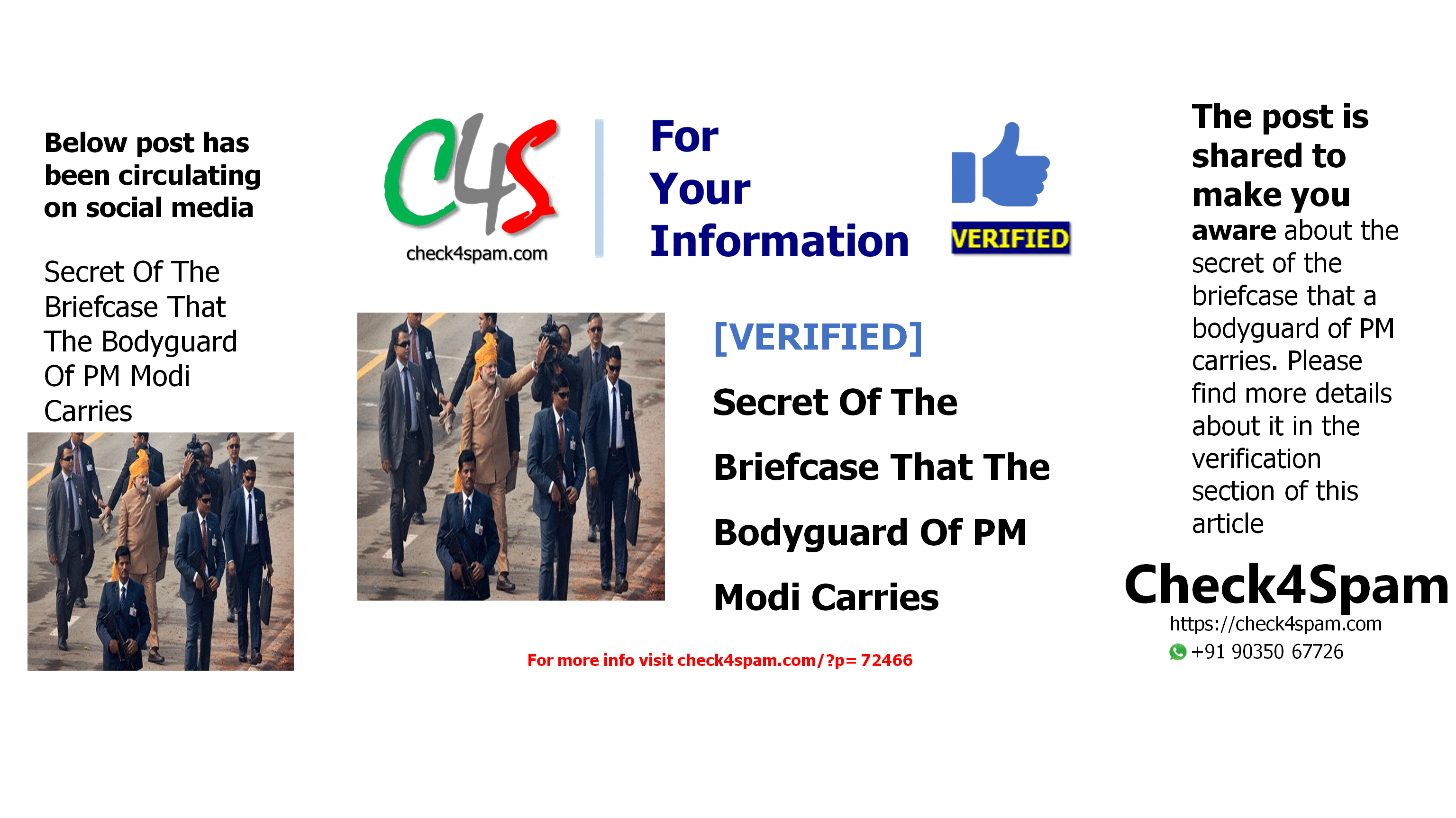 FYI] Secret Of The Briefcase That The Bodyguard Of PM Modi Carries -  Check4Spam