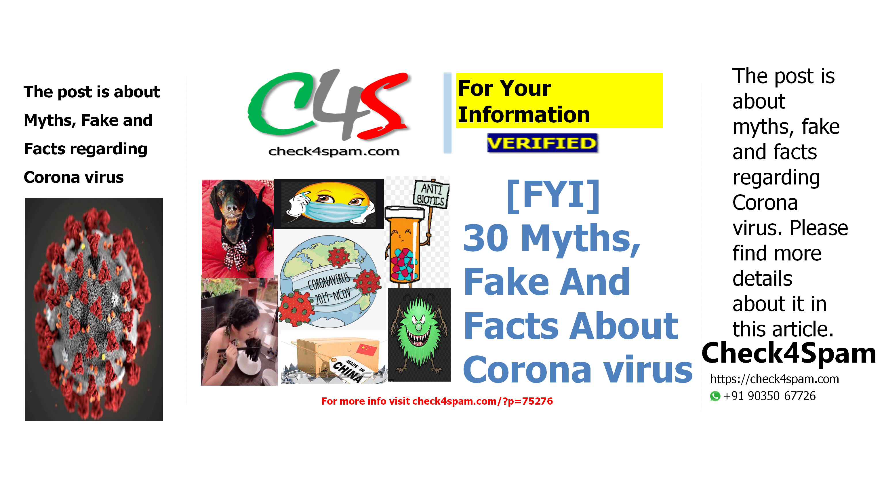 30 Myths, Fake And Facts About Corona virus