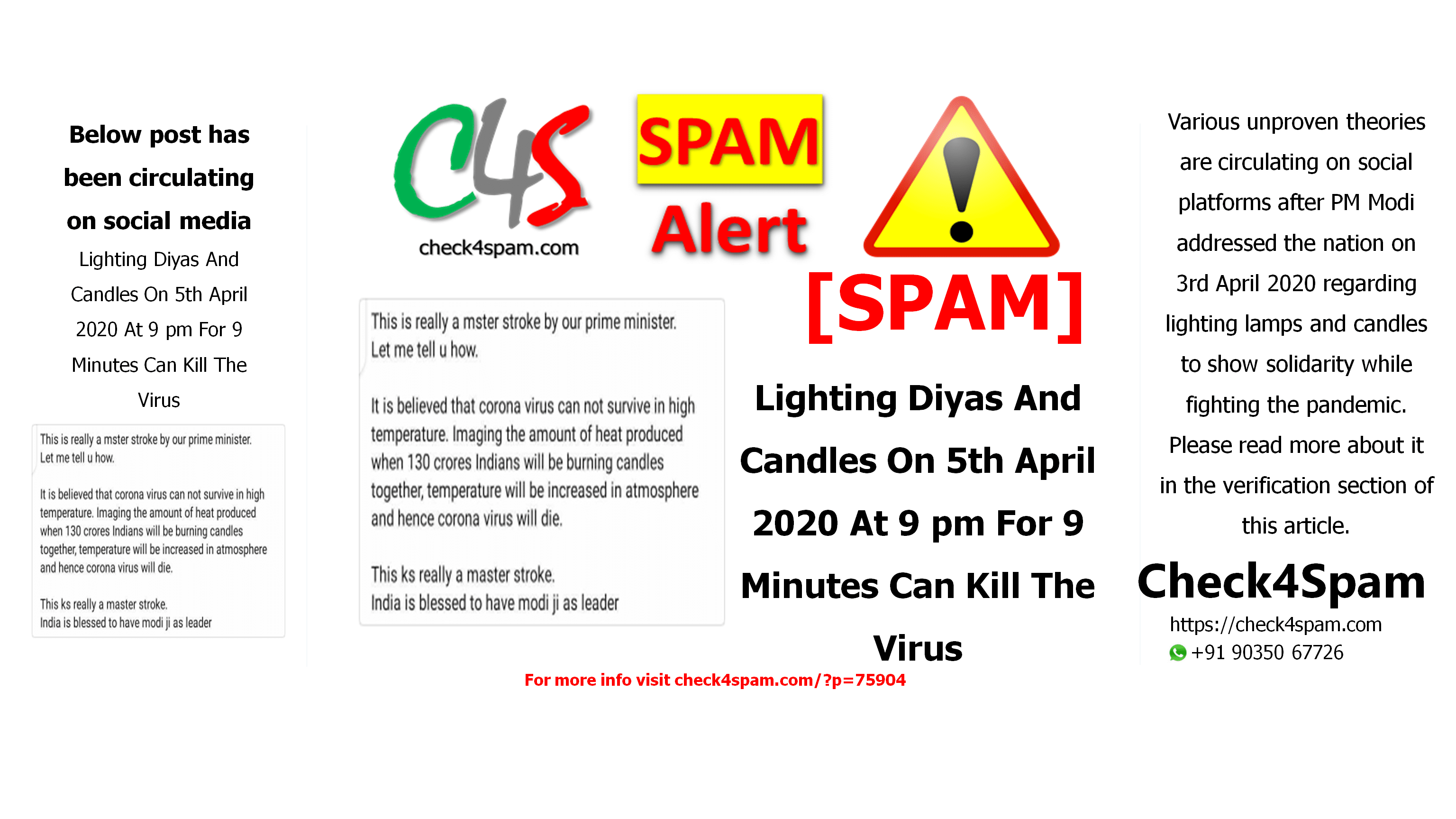Lighting Diyas And Candles On 5th April 2020 At 9 pm For 9 Minutes Can Kill The Virus