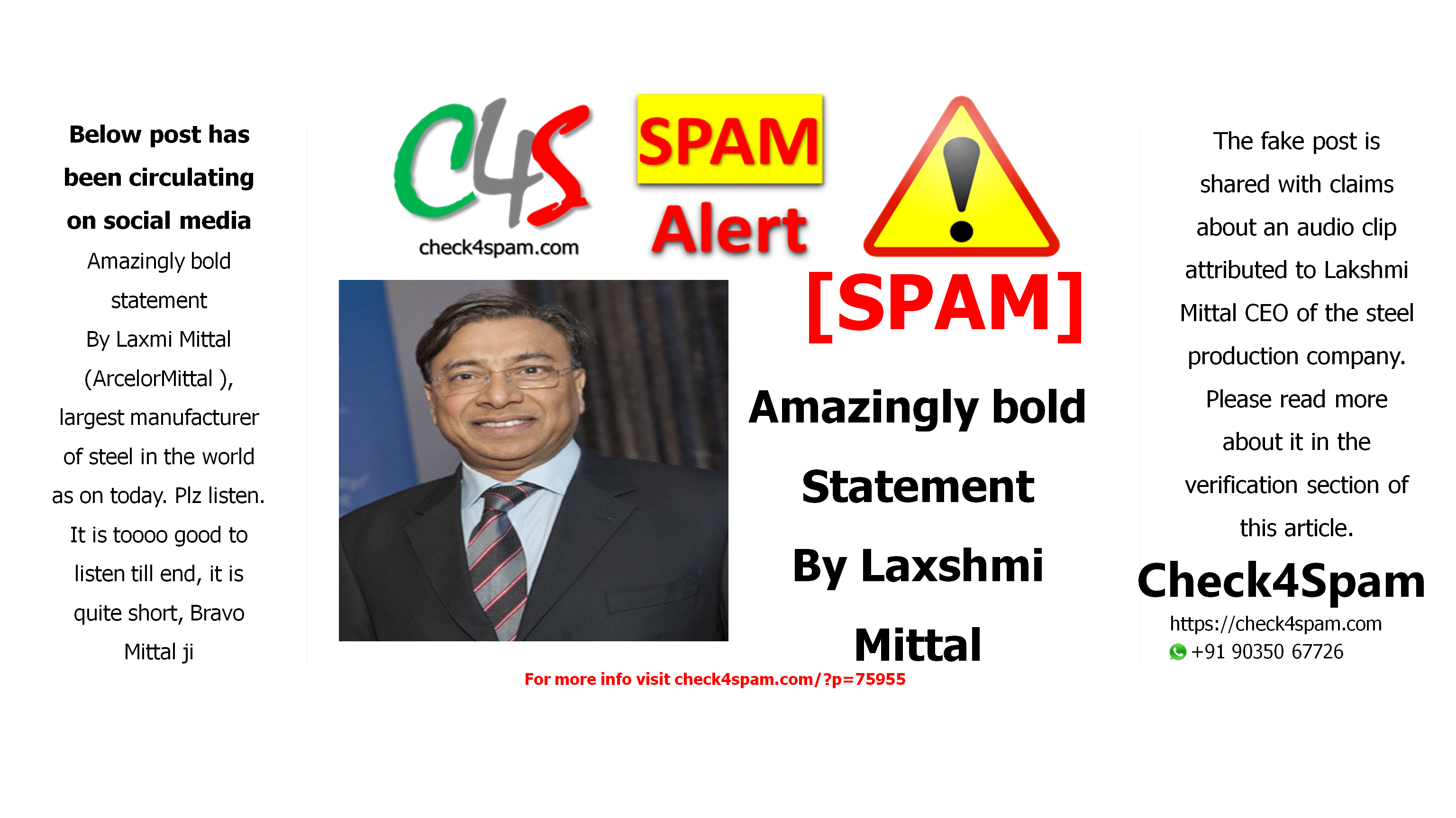 Amazingly Bold Statement By Laxshmi Mittal