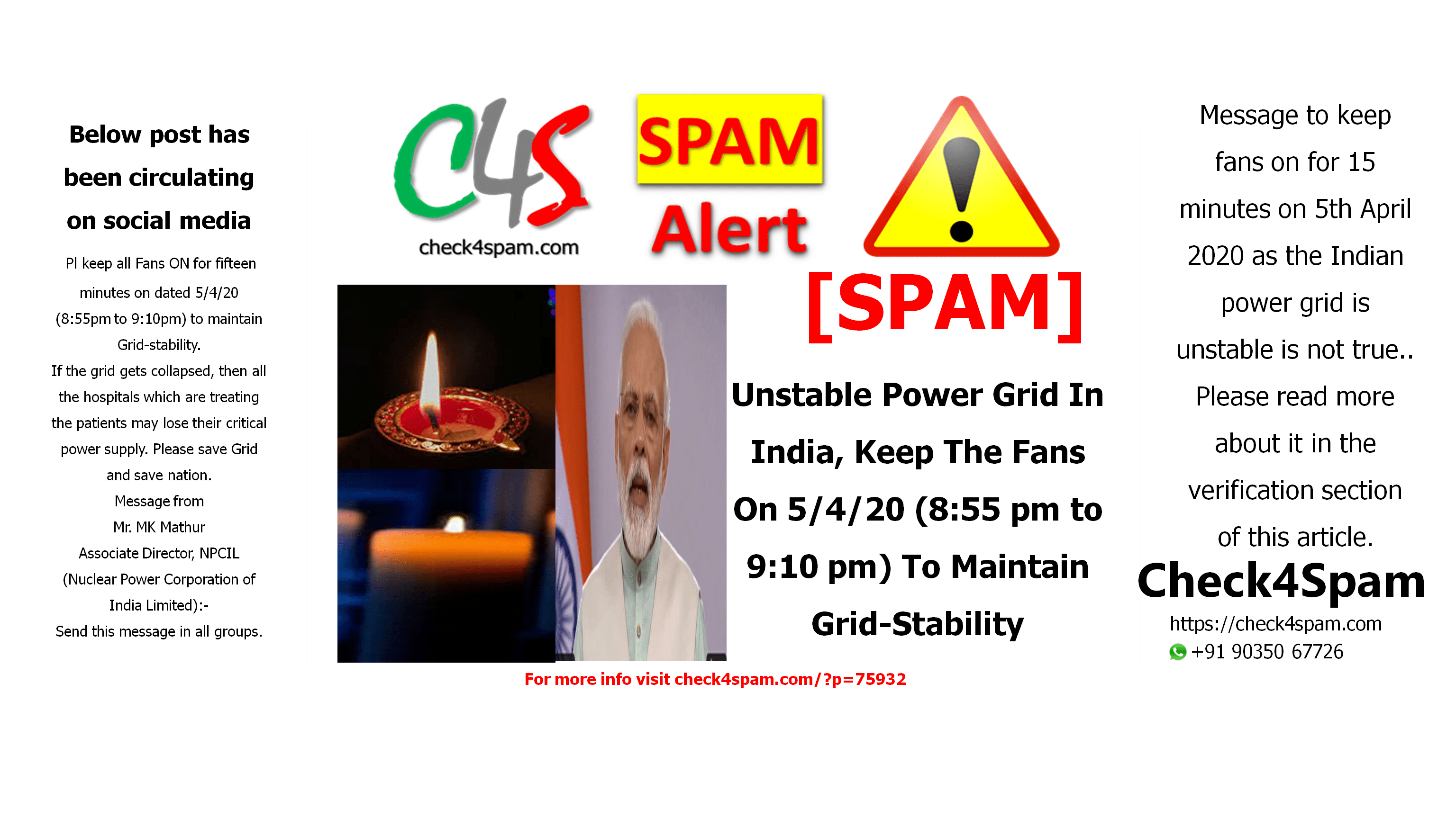 Unstable Power Grid In India, Keep The Fans On 5/4/20 (8:55 pm to 9:10 pm) To Maintain Grid-Stability