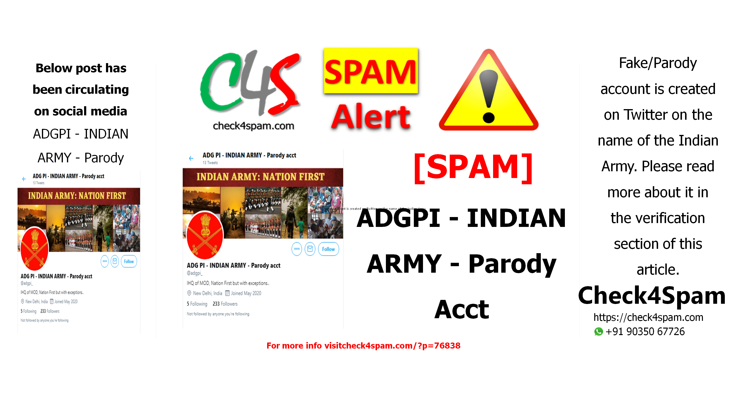 ADGPI - INDIAN ARMY - Parody Acct