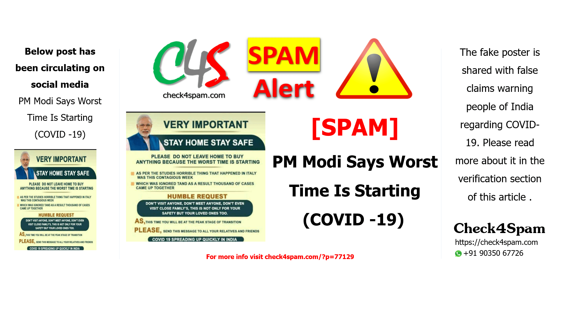 PM Modi Says Worst Time Is Starting (COVID -19)