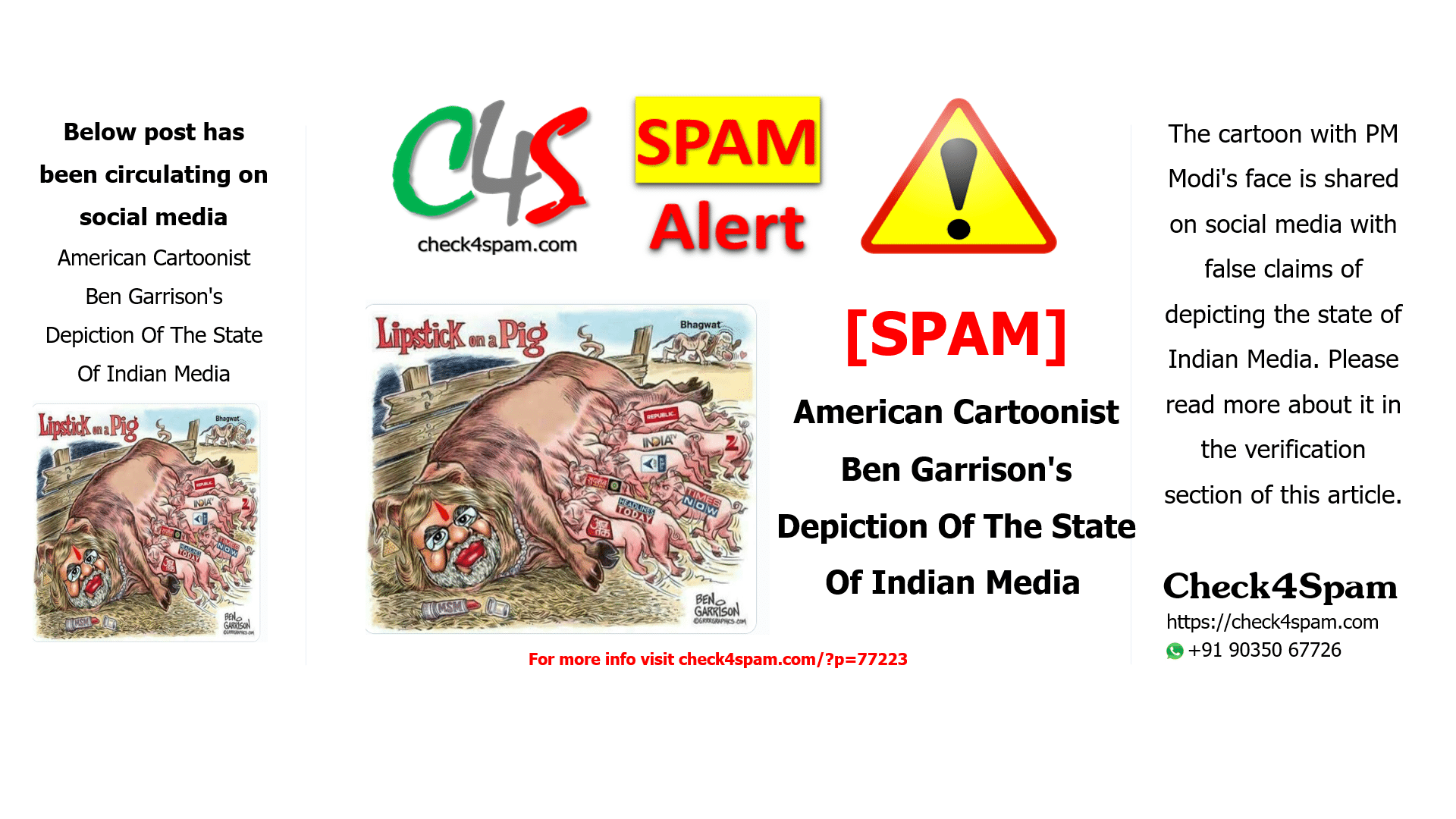 American Cartoonist Ben Garrison's Depiction Of The State Of Indian Media