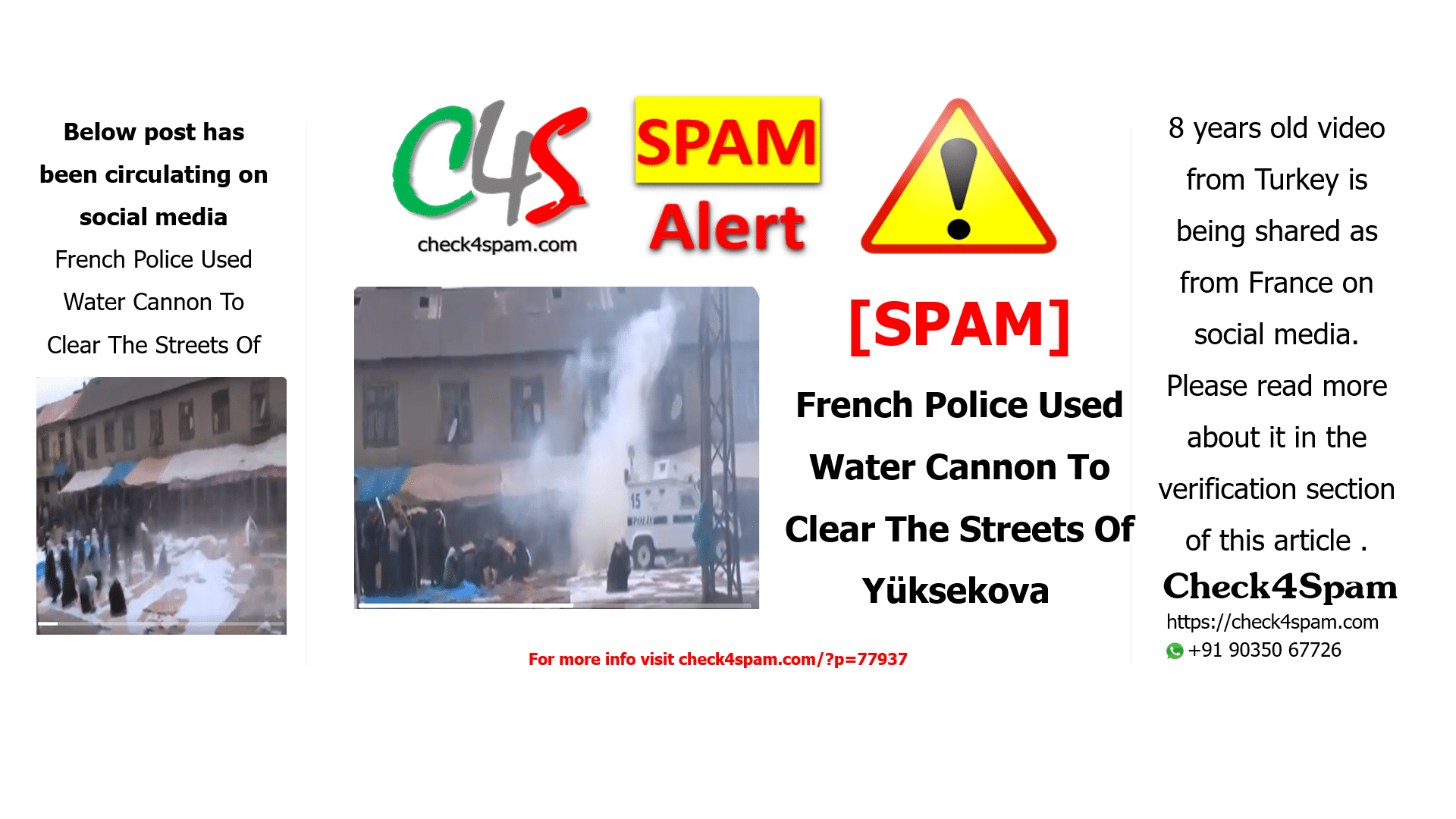 French Police Used Water Cannon To Clear The Streets Of Yüksekova