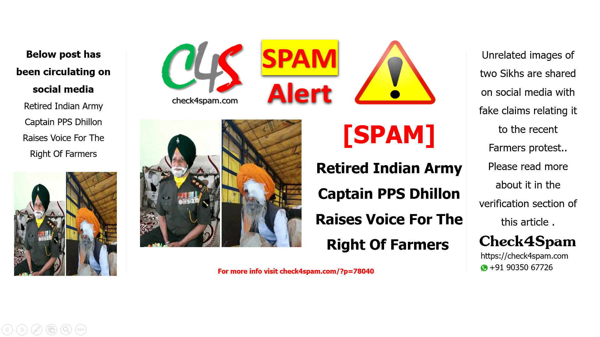 Retired Indian Army Captain PPS Dhillon Raises Voice For The Right Of Farmers