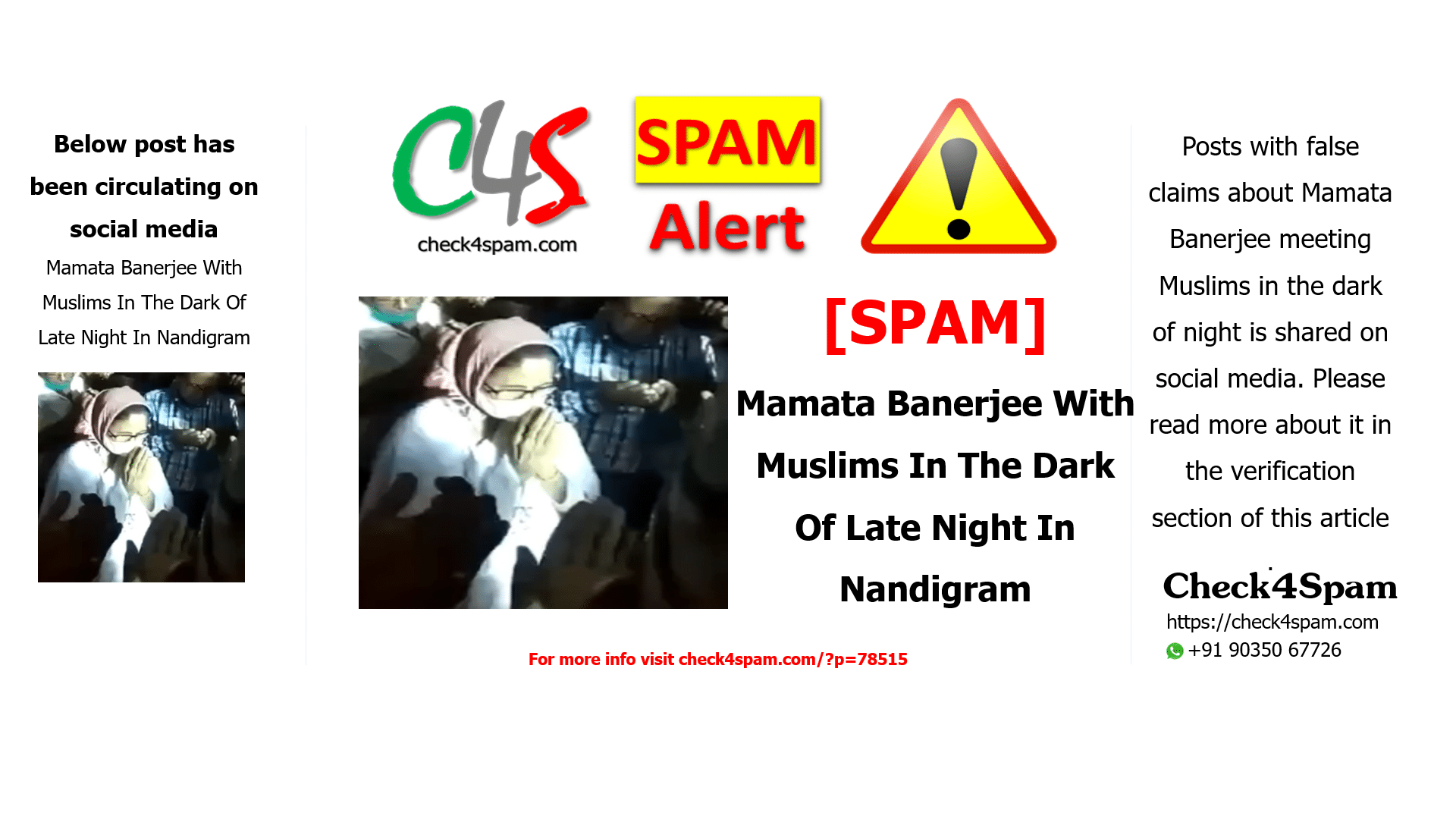 Mamata Banerjee With Muslims In The Dark Of Late Night In Nandigram