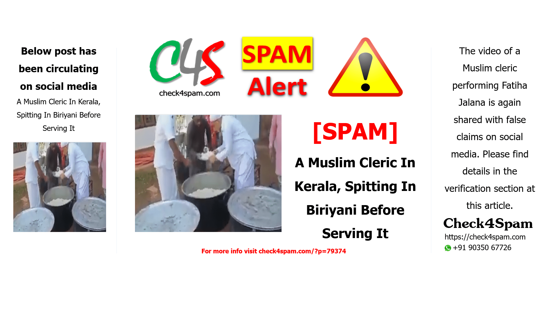 A Muslim Cleric In Kerala, Spitting In Biriyani Before Serving It
