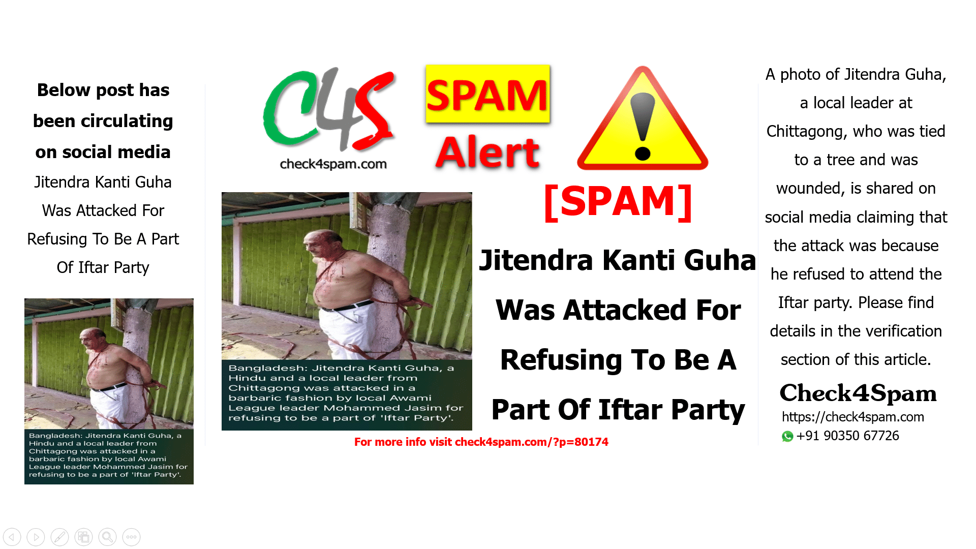 Jitendra Kanti Guha Was Attacked For Refusing To Be A Part Of Iftar Party
