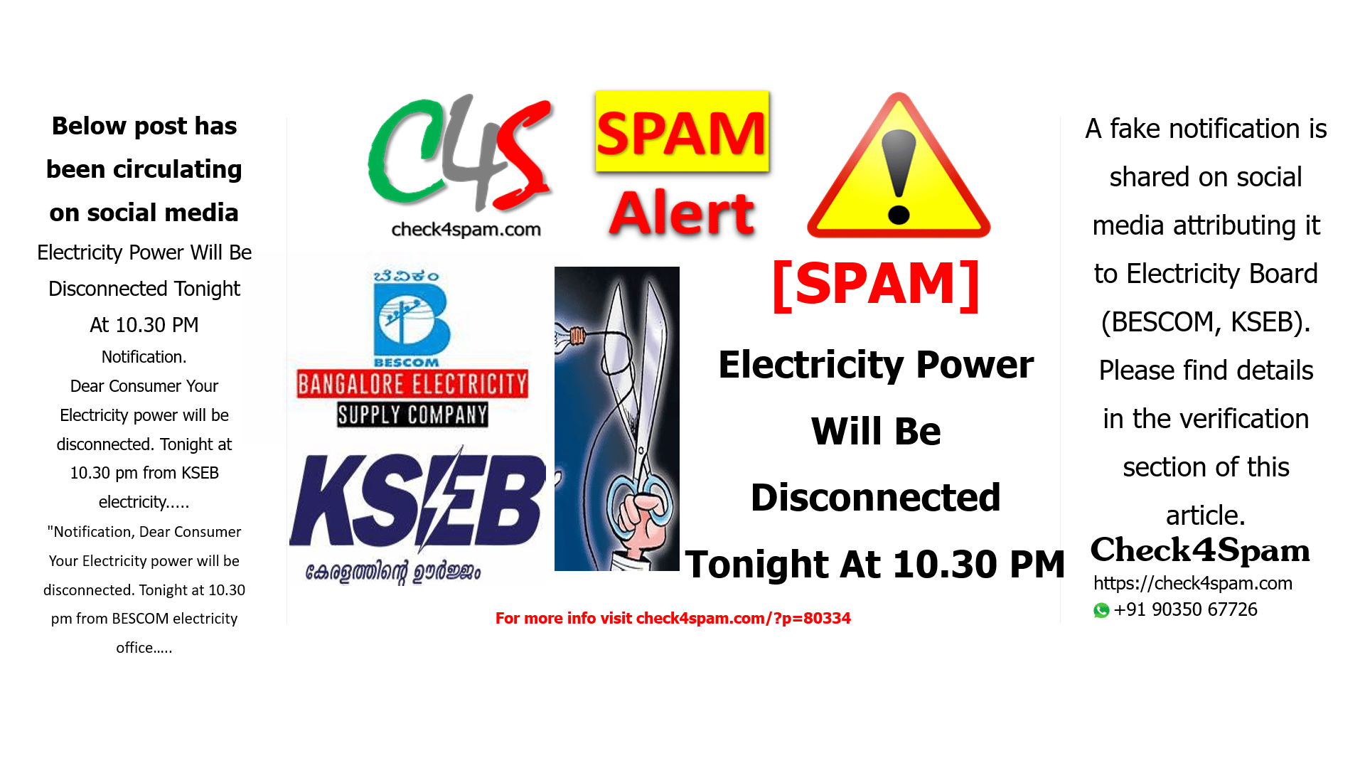 Electricity Power Will Be Disconnected Tonight At 10.30 PM