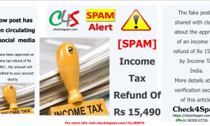 Income Tax Refund Of Rs 15,490