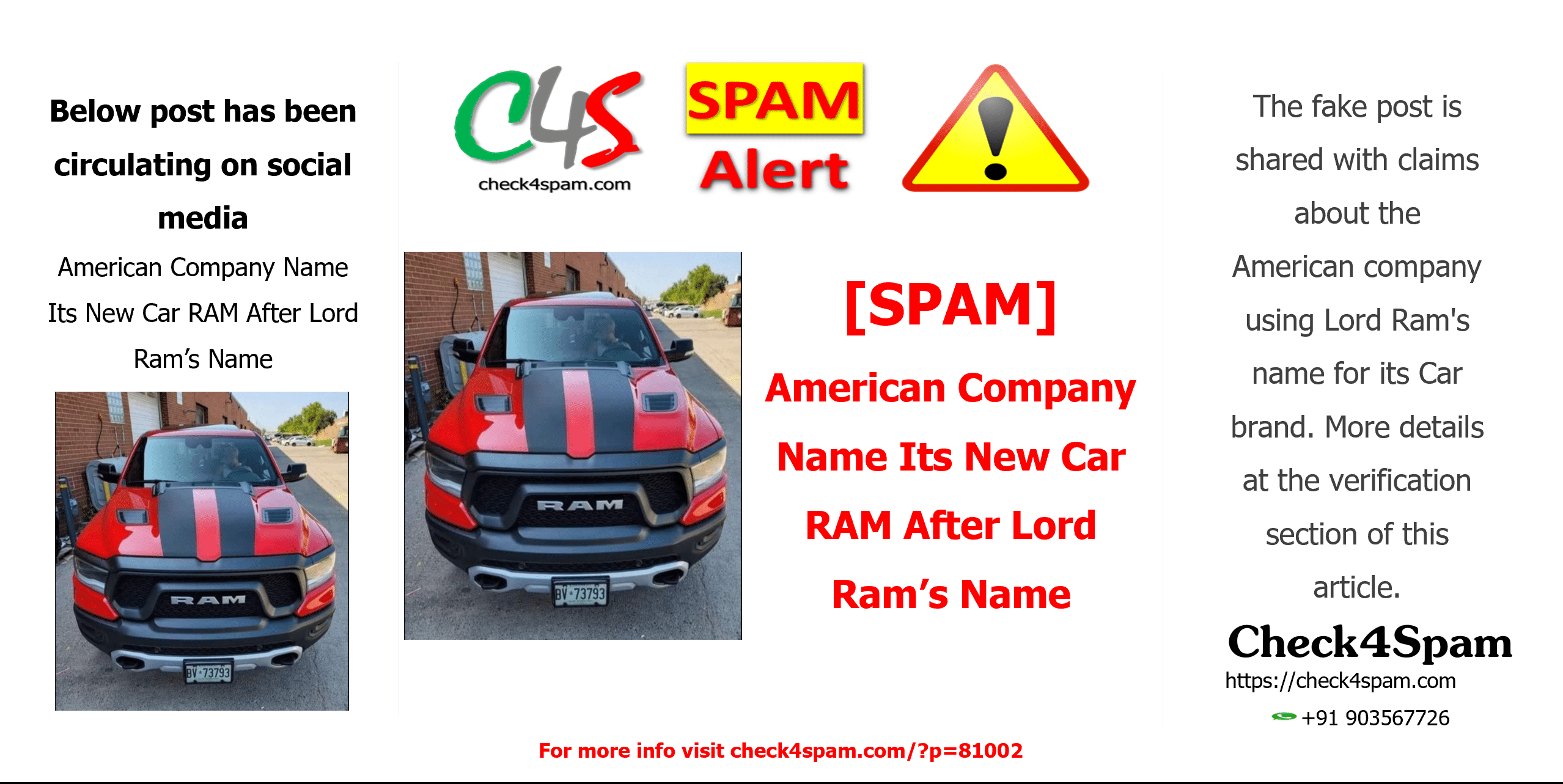 American Company Name Its New Car RAM After Lord Ram’s Name