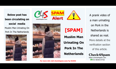 Muslim Man Urinating On Pork In The Netherlands