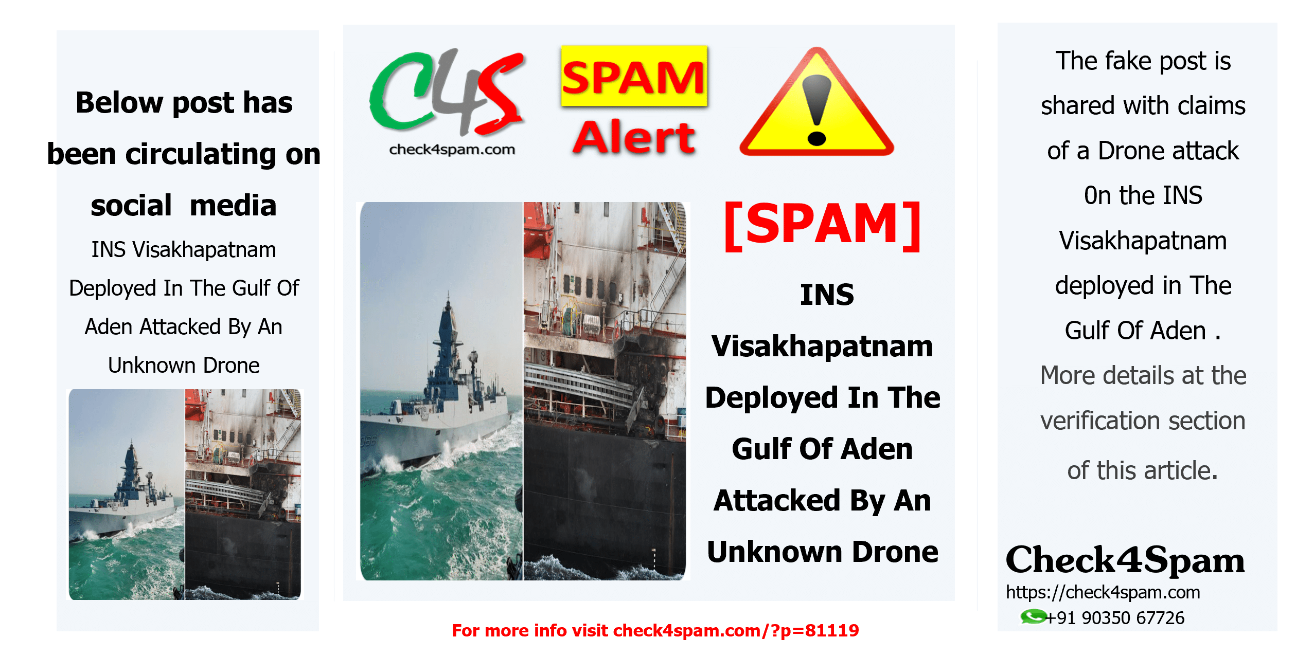 INS Visakhapatnam Deployed In The Gulf Of Aden Attacked By An Unknown Drone