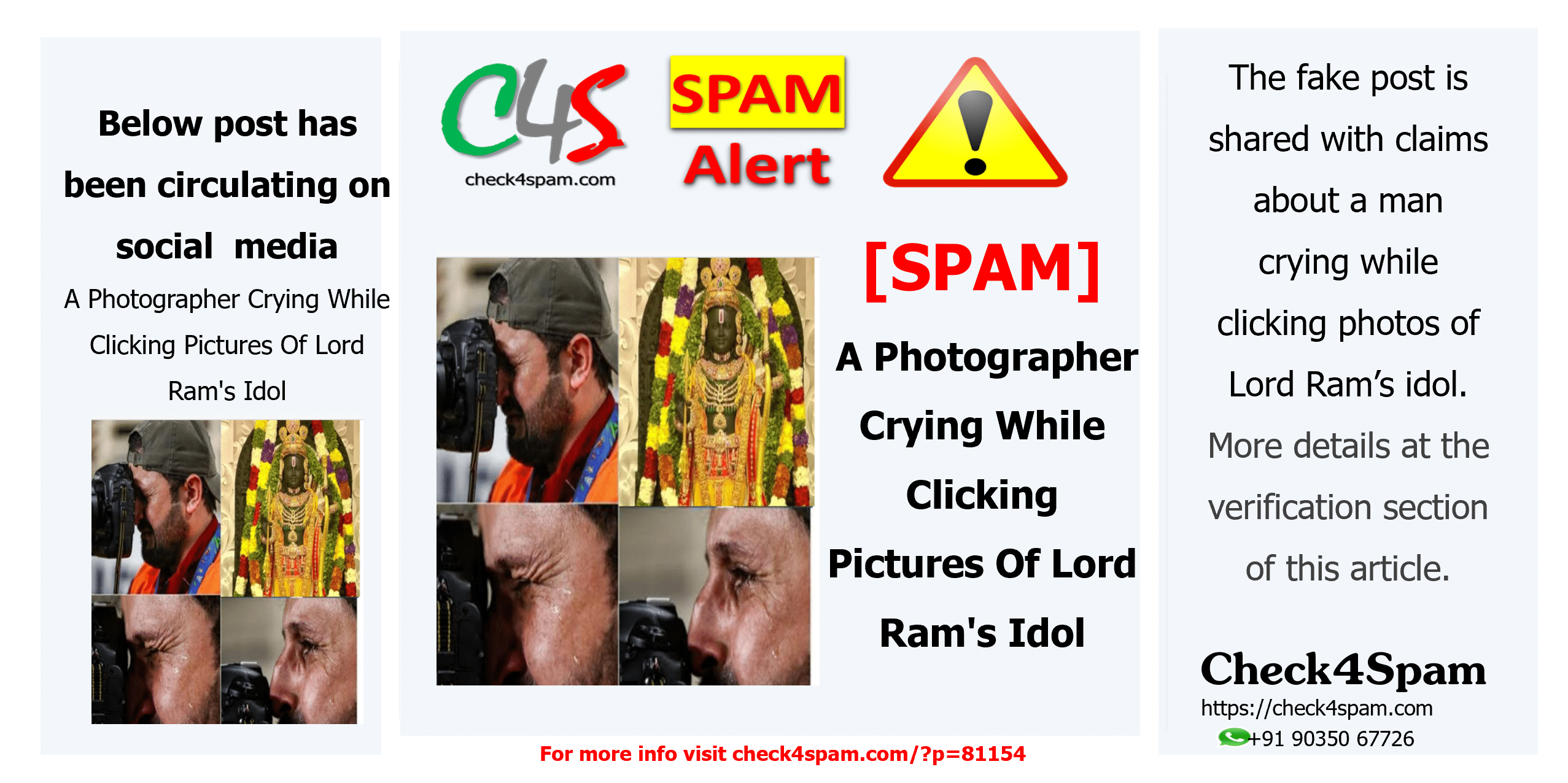A Photographer Crying While Clicking Pictures Of Lord Ram's Idol