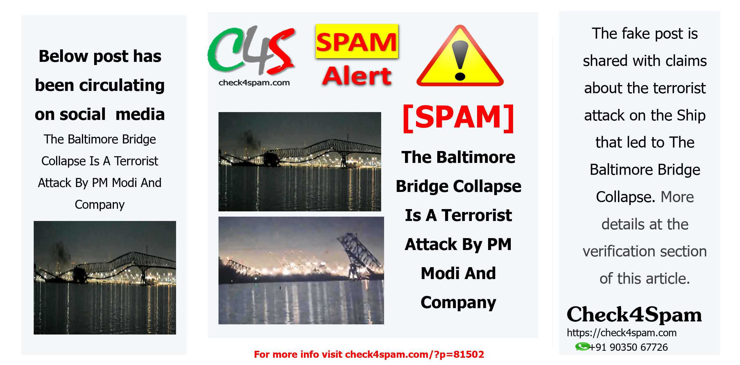 The Baltimore Bridge Collapse Is A Terrorist Attack By PM Modi And Company